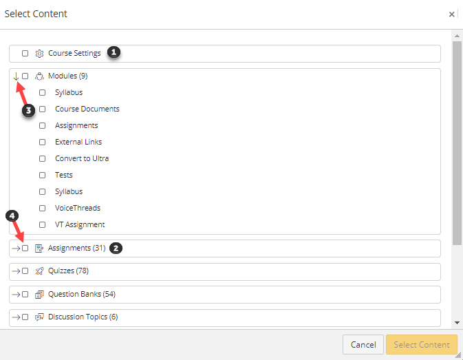 Select All Group Content_Import