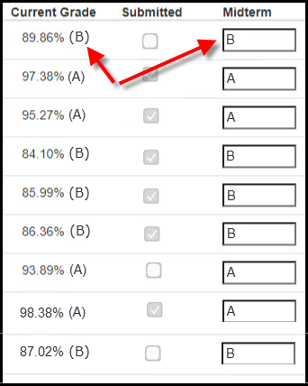 Letter Grade Schema example (Ellucian ILP)