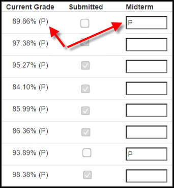 Pass Fail Schema example (Ellucian ILP)