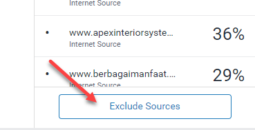 Turnitin Excluded Sources Button