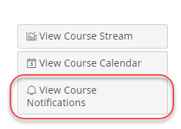 View Course Notification Button