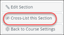 screenshot of the cross-list section button