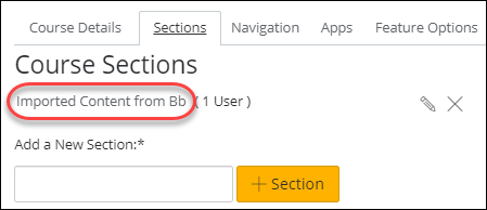 image of the screen showing where you select a section to cross-list