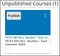 Once complete, you will see a single course replace all of the ones that were merged.