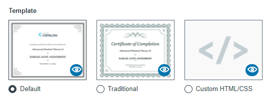 Catalog Certificate Templates