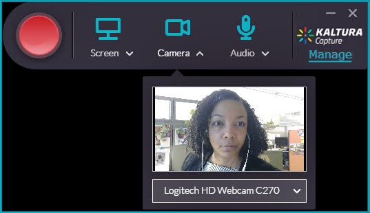 image of the Kaltura Capture launch screen